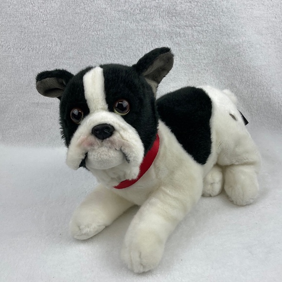 FAO Swartz Boston Terrier Plush Stuffed Animal Toy Realistic 11” - Picture 1 of 14